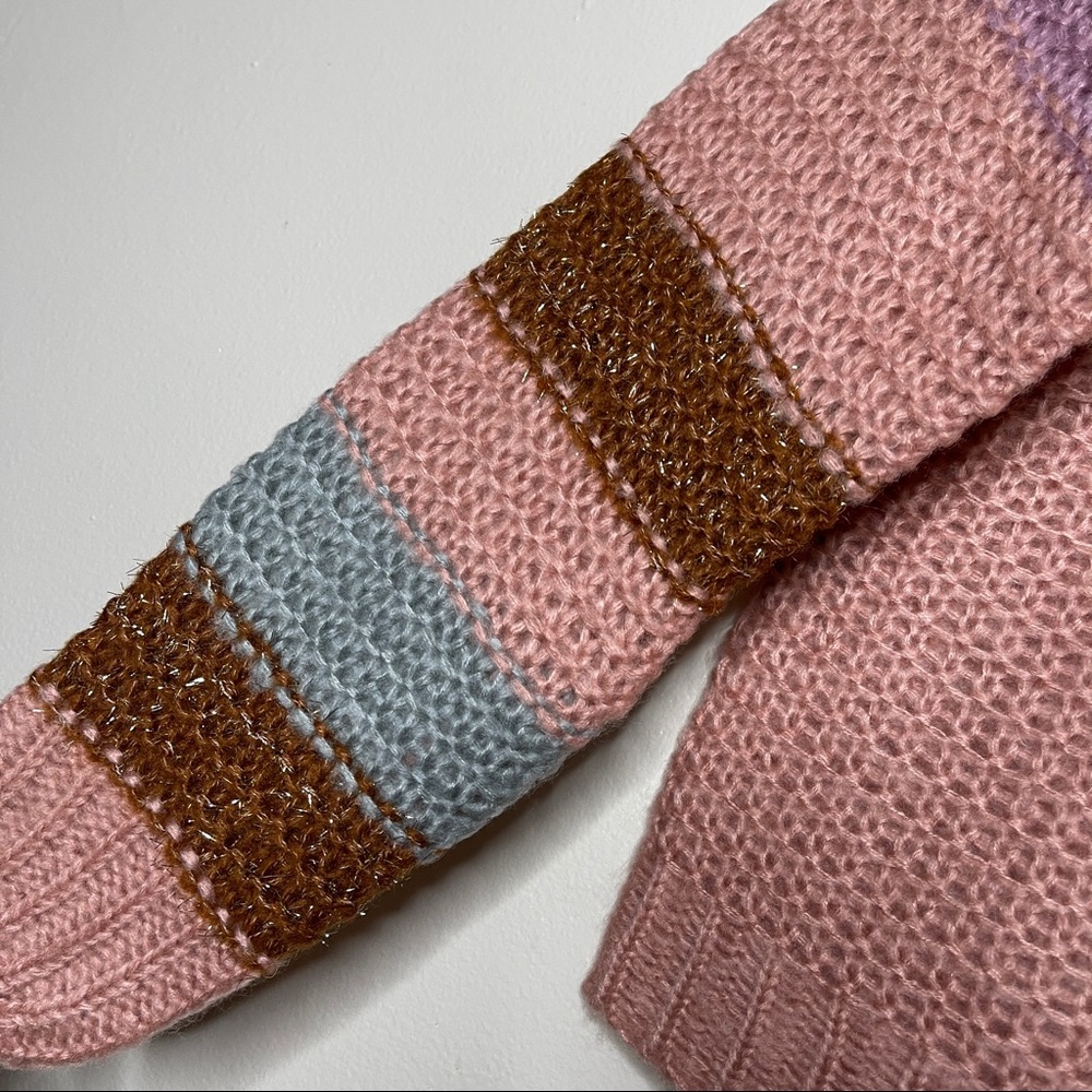 Anthropologie Heartloom Metallic Stripe Sweater - Picture 5 of 7